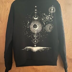 Celestial Black Men's Crewneck Sweater